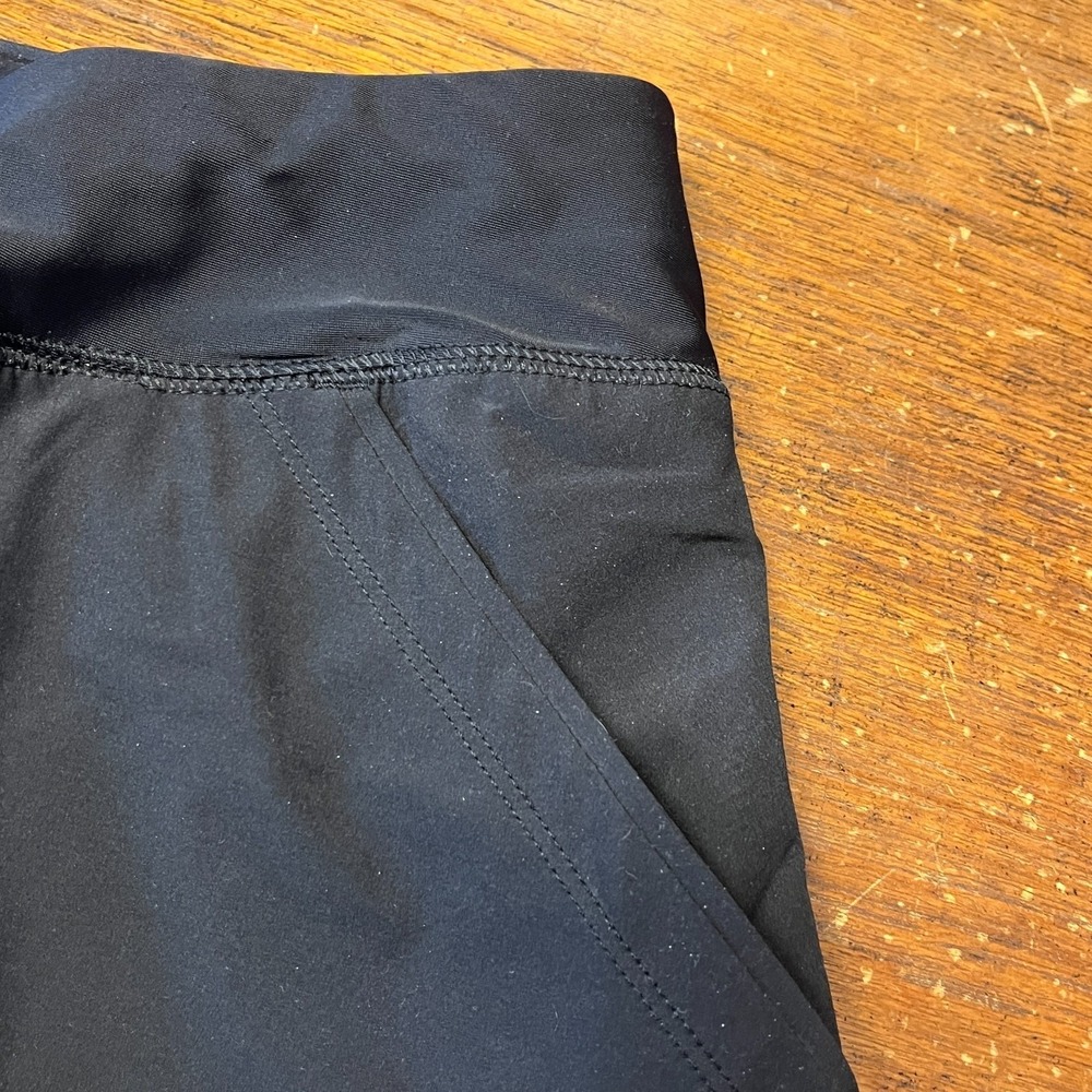 Lands End Womens 18W Swim Skort Built In Shorts Elastic Waist Black Plus Pockets - Picture 5 of 7